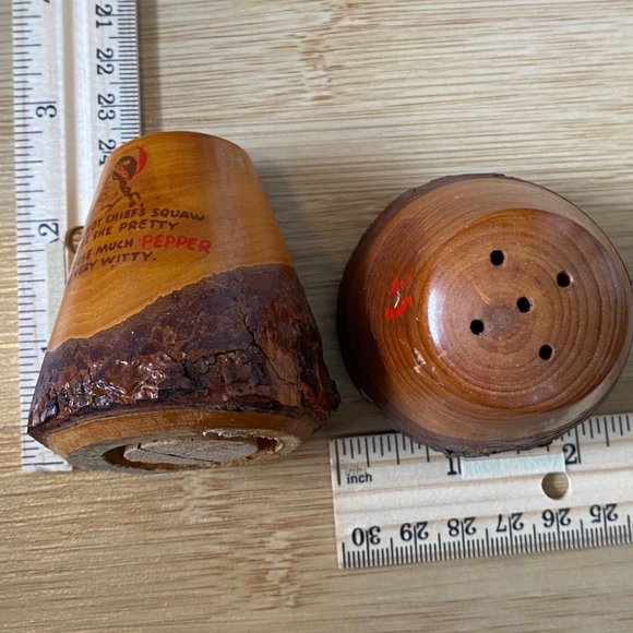 Vintage Wood Salt & Pepper Shakers from New Mexico, Yosemite, Fisherman’s Wharf - Picture 11 of 13